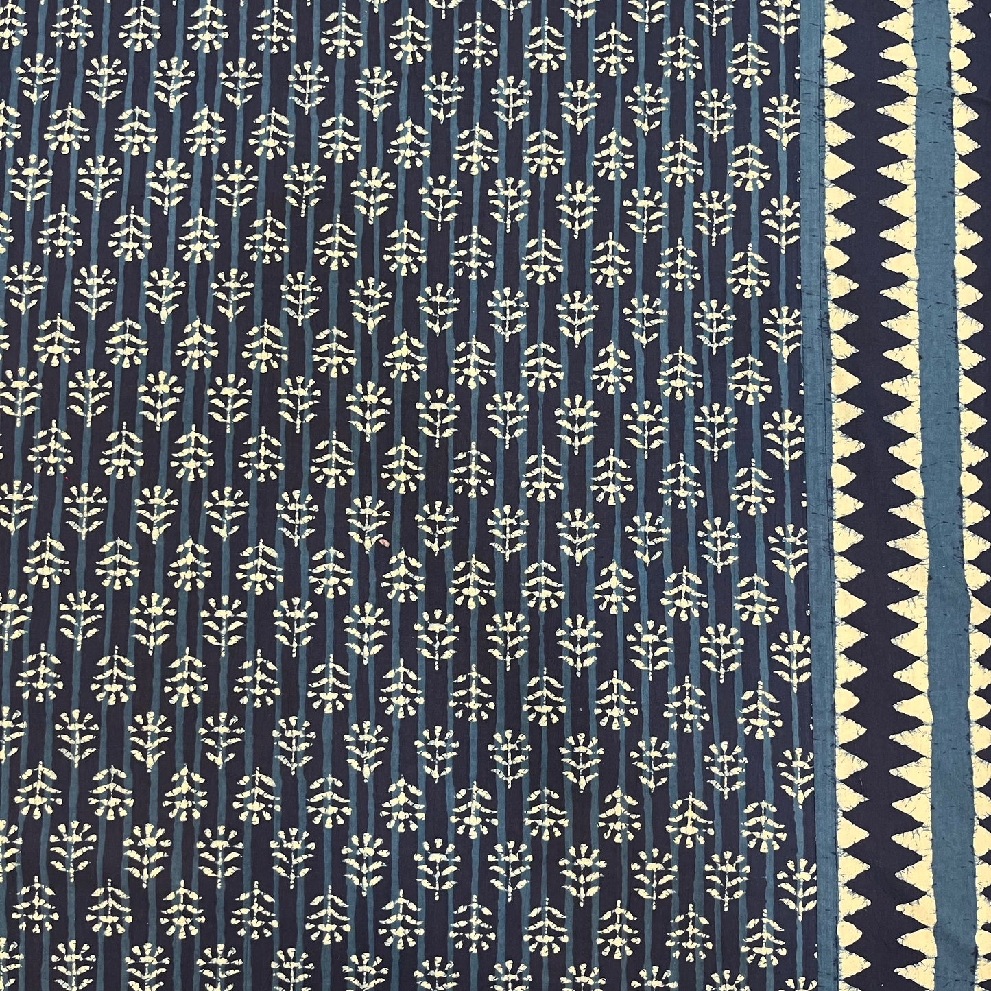 Timeless Denim Blue Ajrak Bedsheet