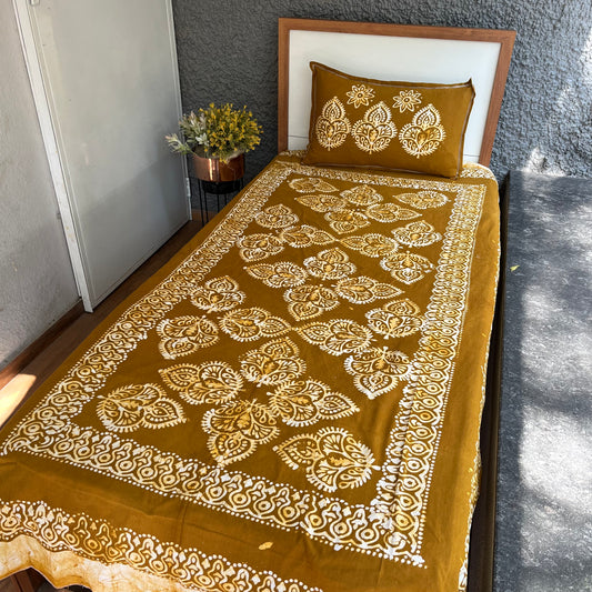 Batik Ochre Bedsheet