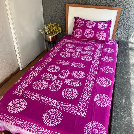 Batik Lavender Bedsheet