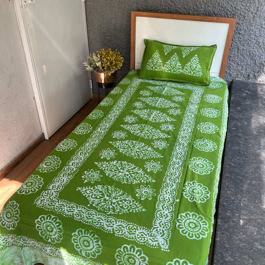 Batik Green Bedsheet