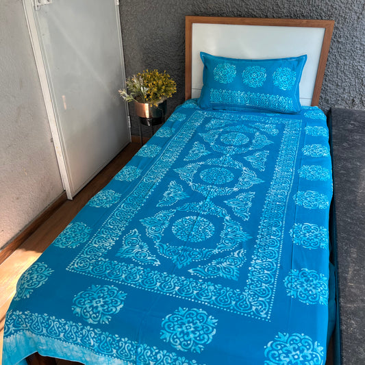 Batik Blue Bedsheet