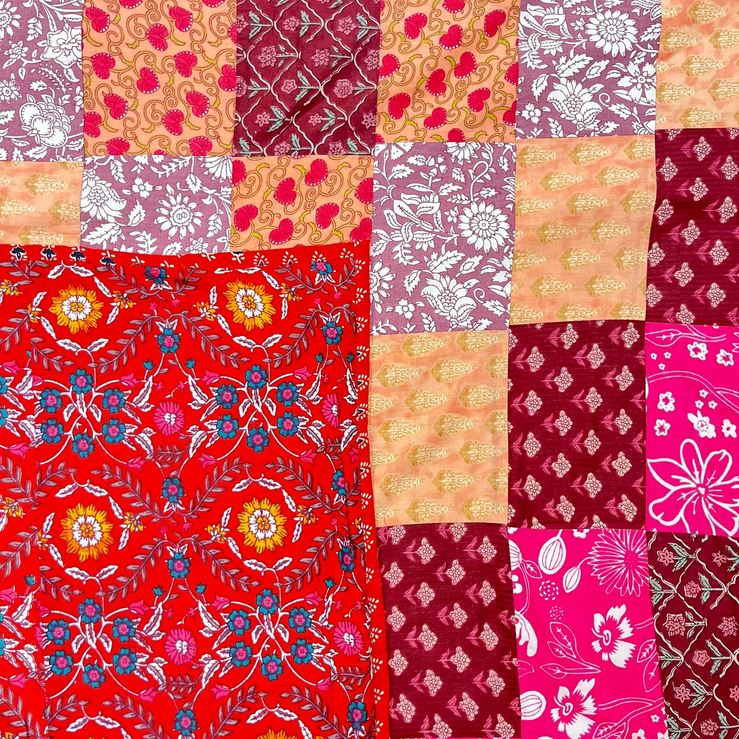 Hot Pink Mosaic Single Dohar