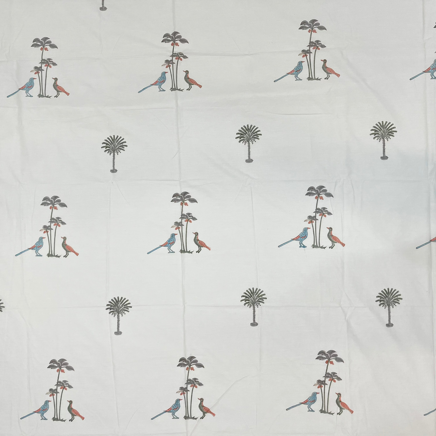 Artisanal Blue & Red Block Print Bedsheet