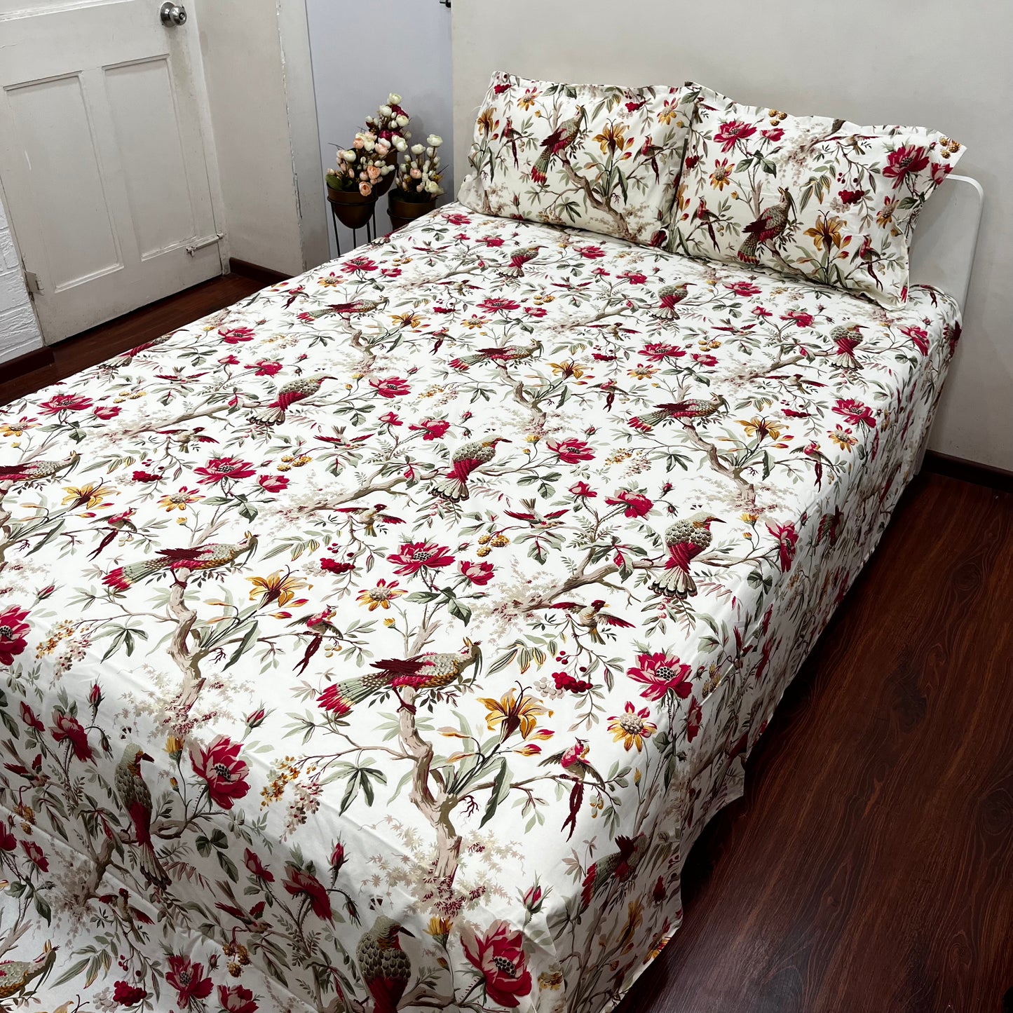 Anokhi Elegance Bird Floral Bedsheet
