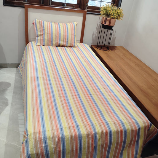 Chesse Cotton Blue Bedsheet