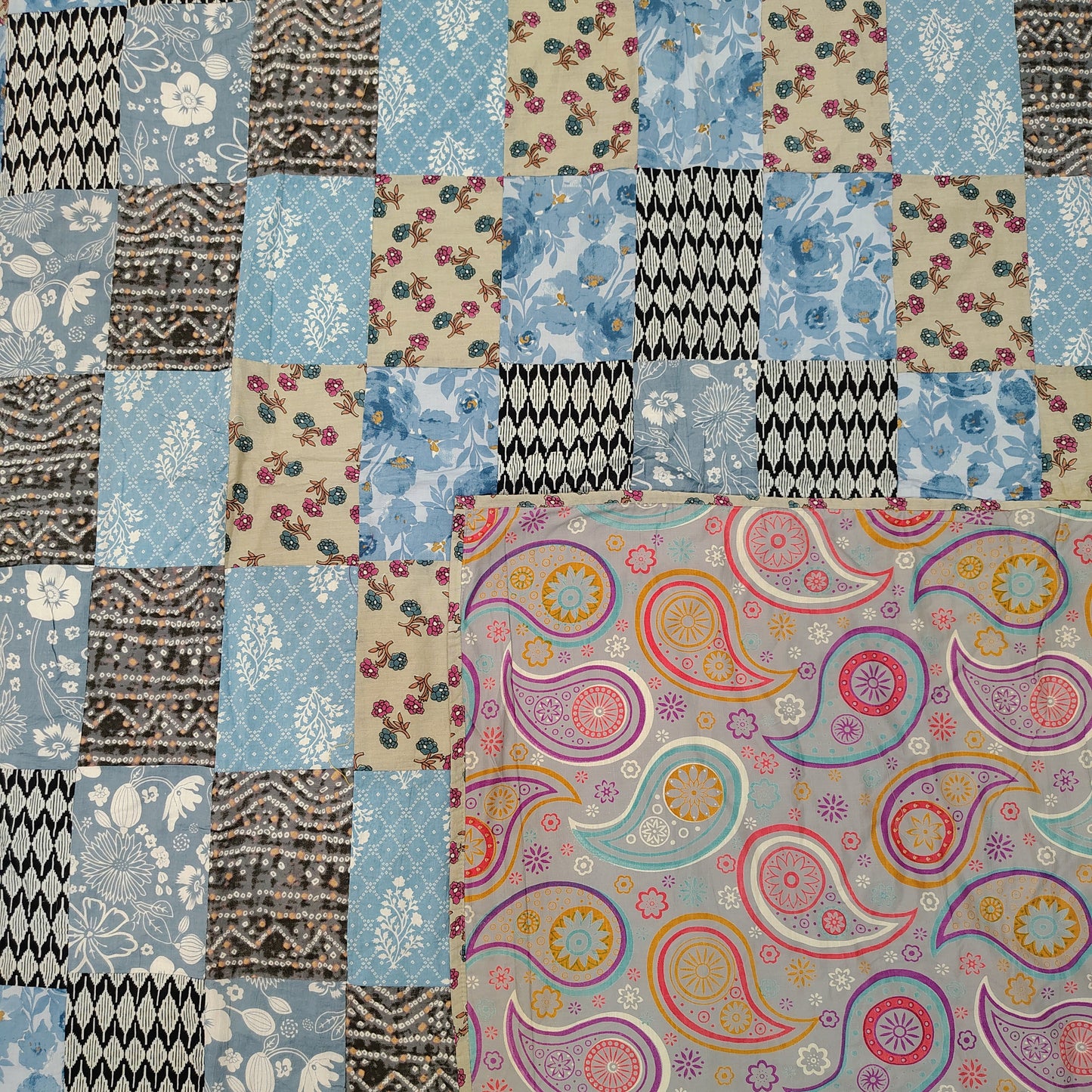 Blue Patchwork Dohar