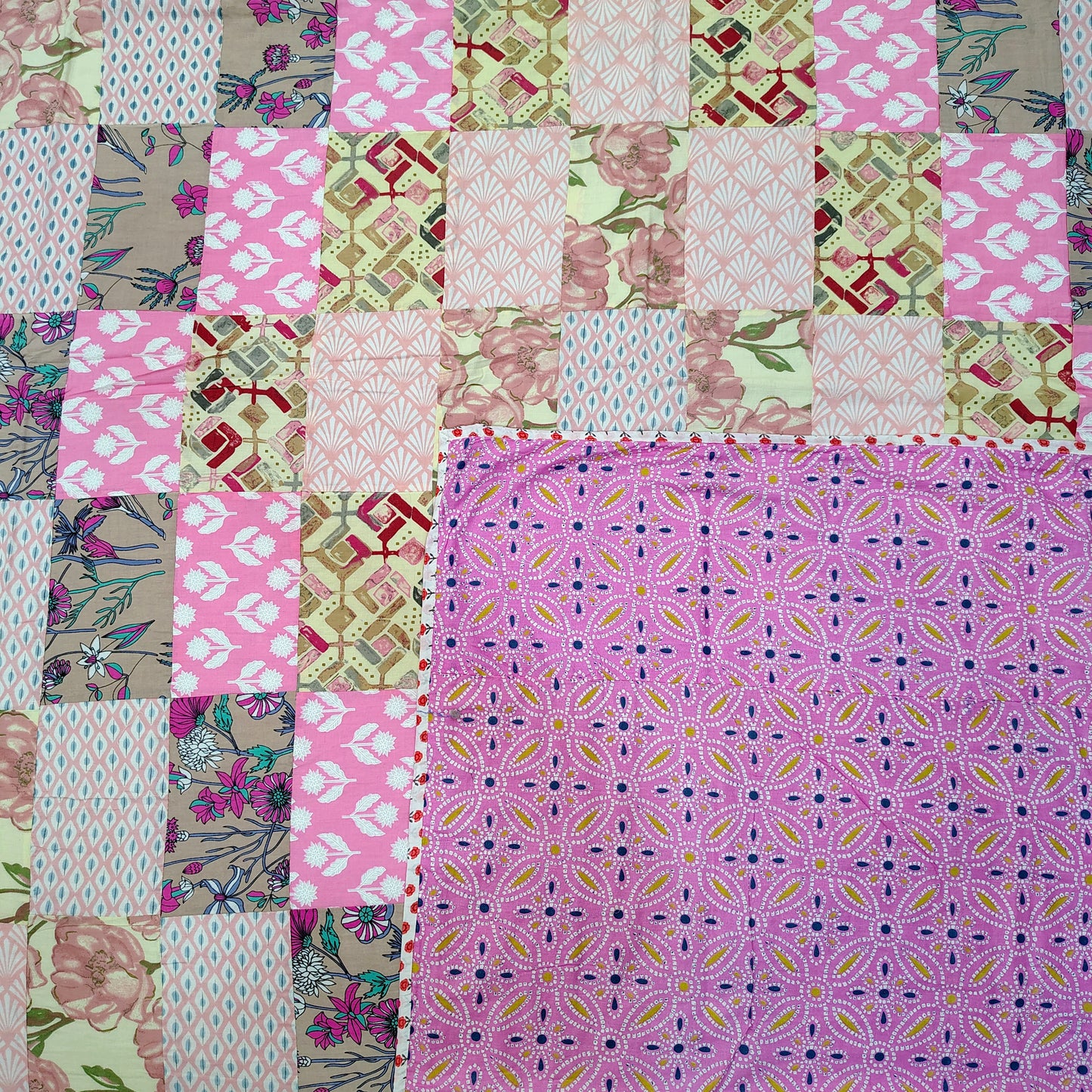 Baby Pink Patchwork Dohar