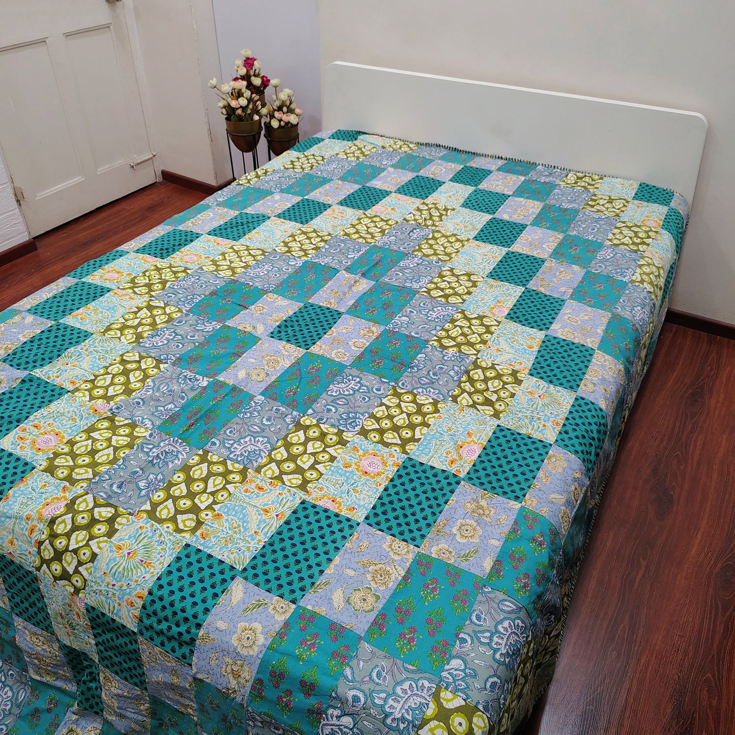 Sky Blue Patchwork Dohar