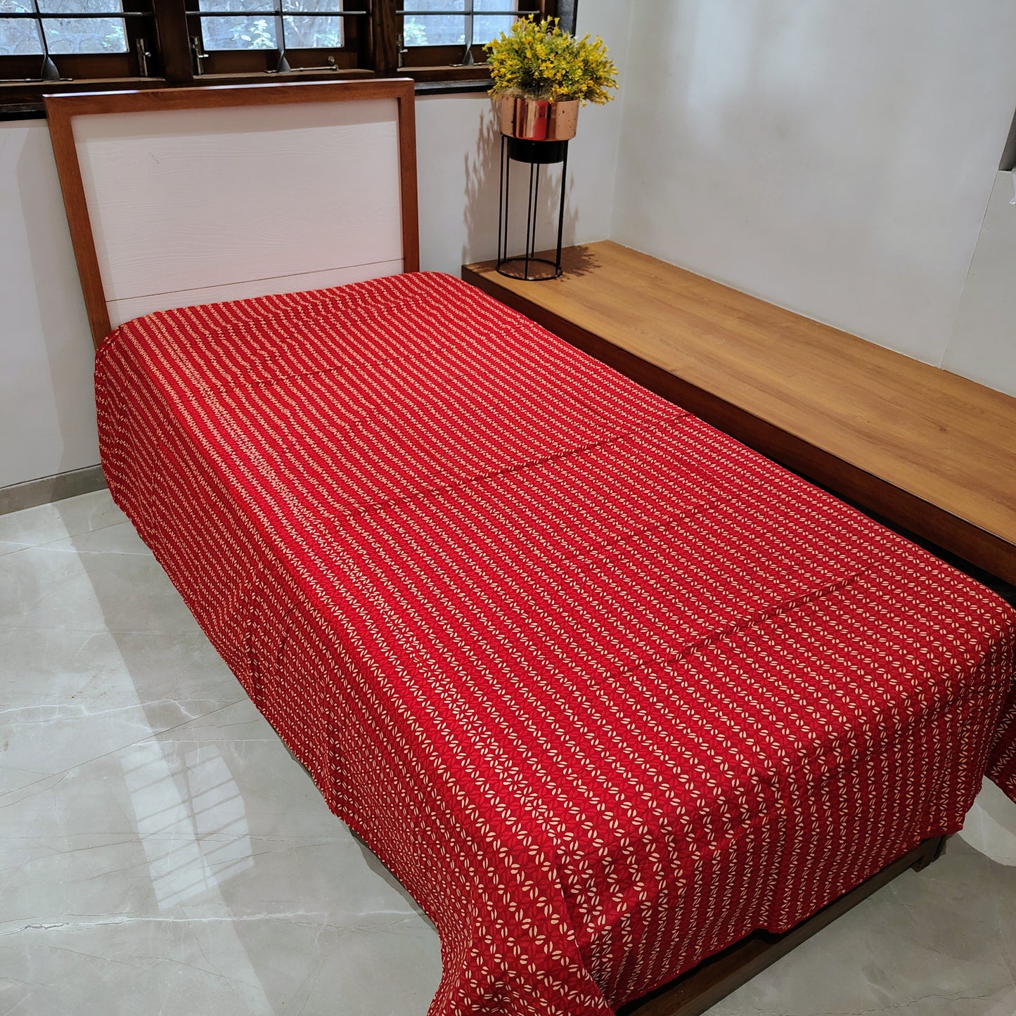 Bright Red Ajrak Dohar