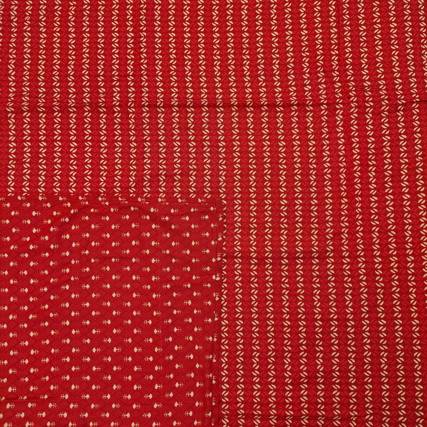 Bright Red Ajrak Dohar