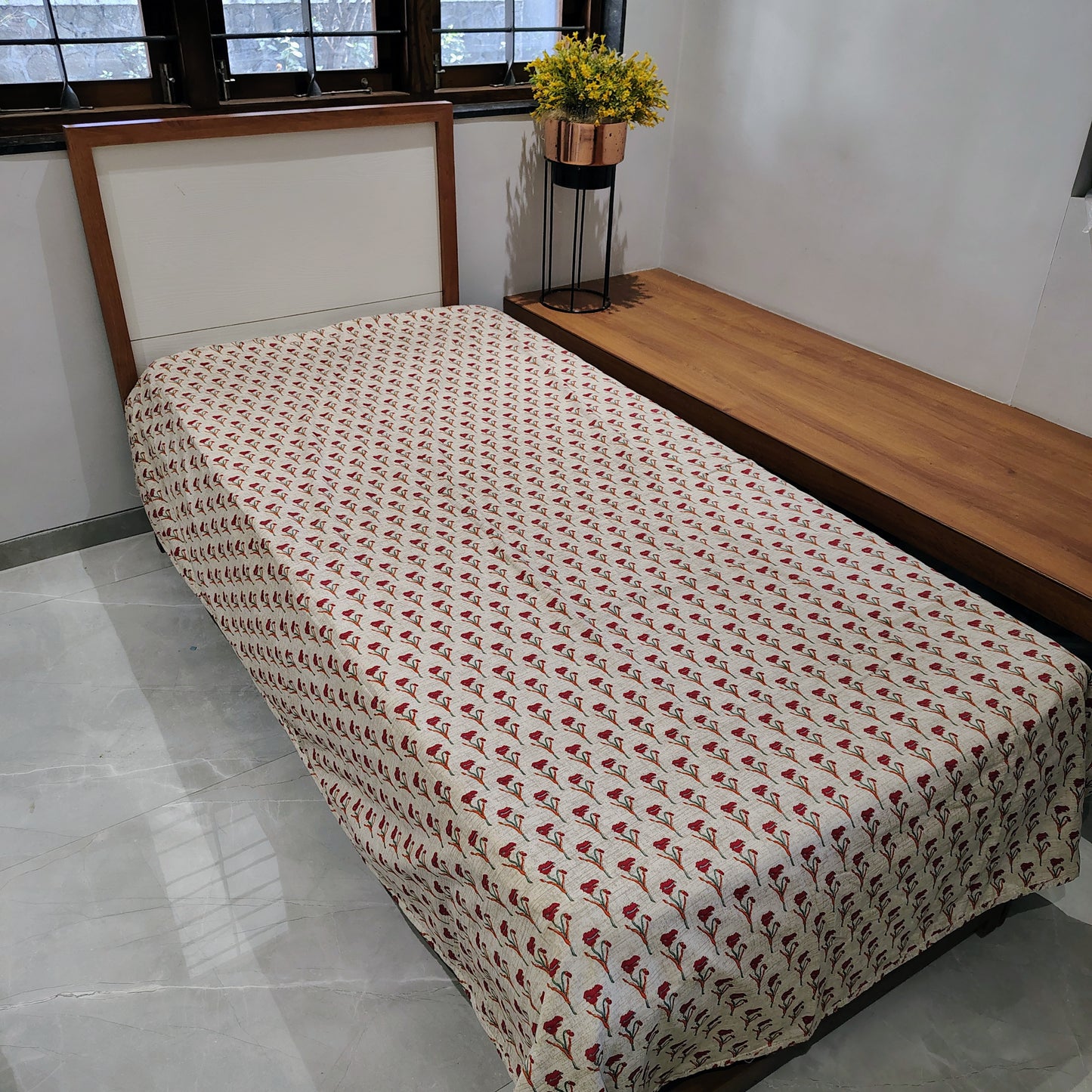 Red Flower Ajrak Dohar