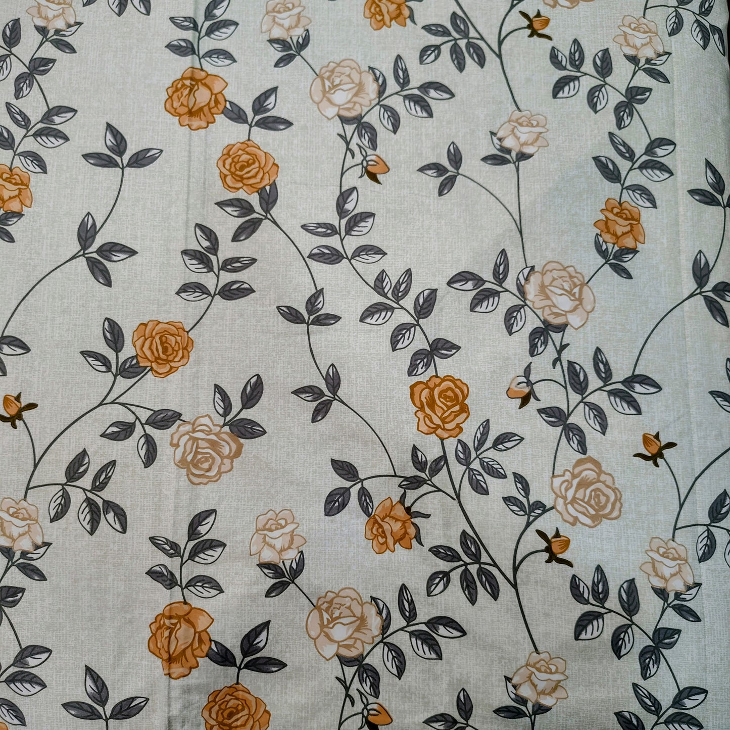 Orange Floral Bedsheet
