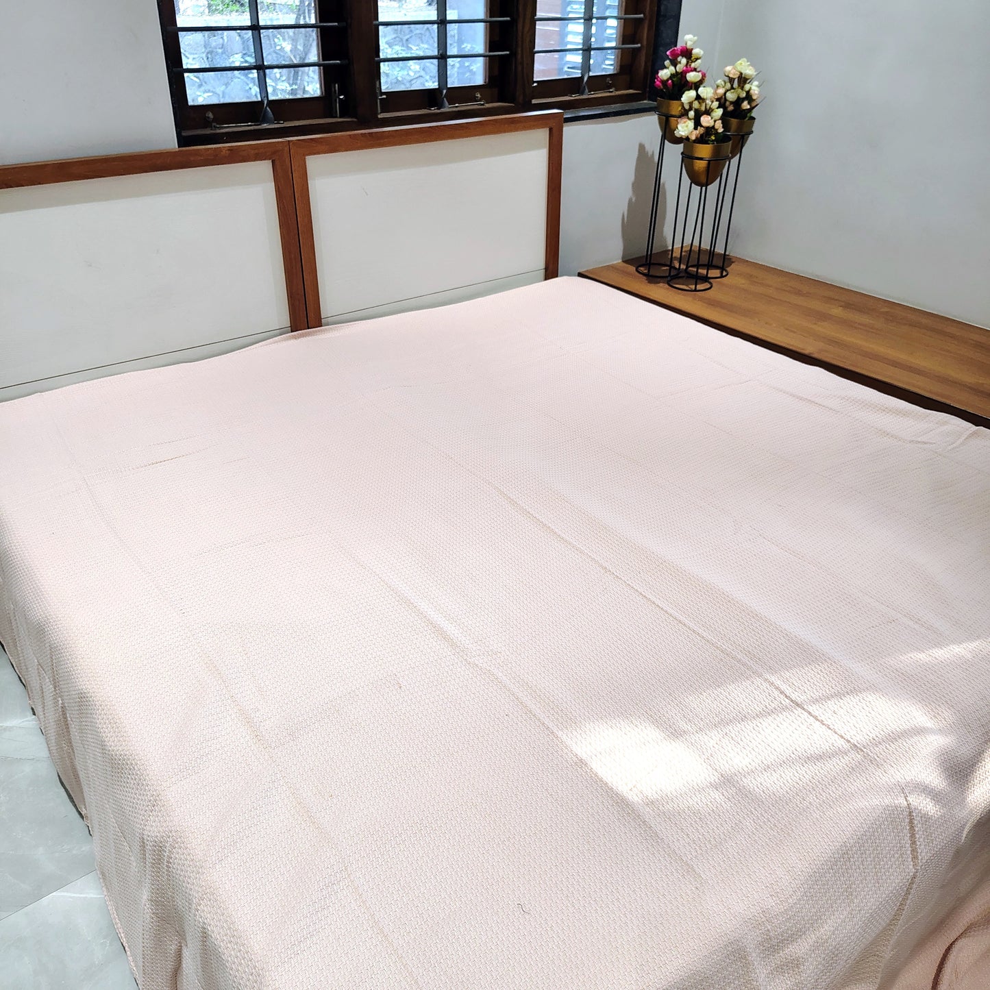 Baby Pink Boho Bedcover