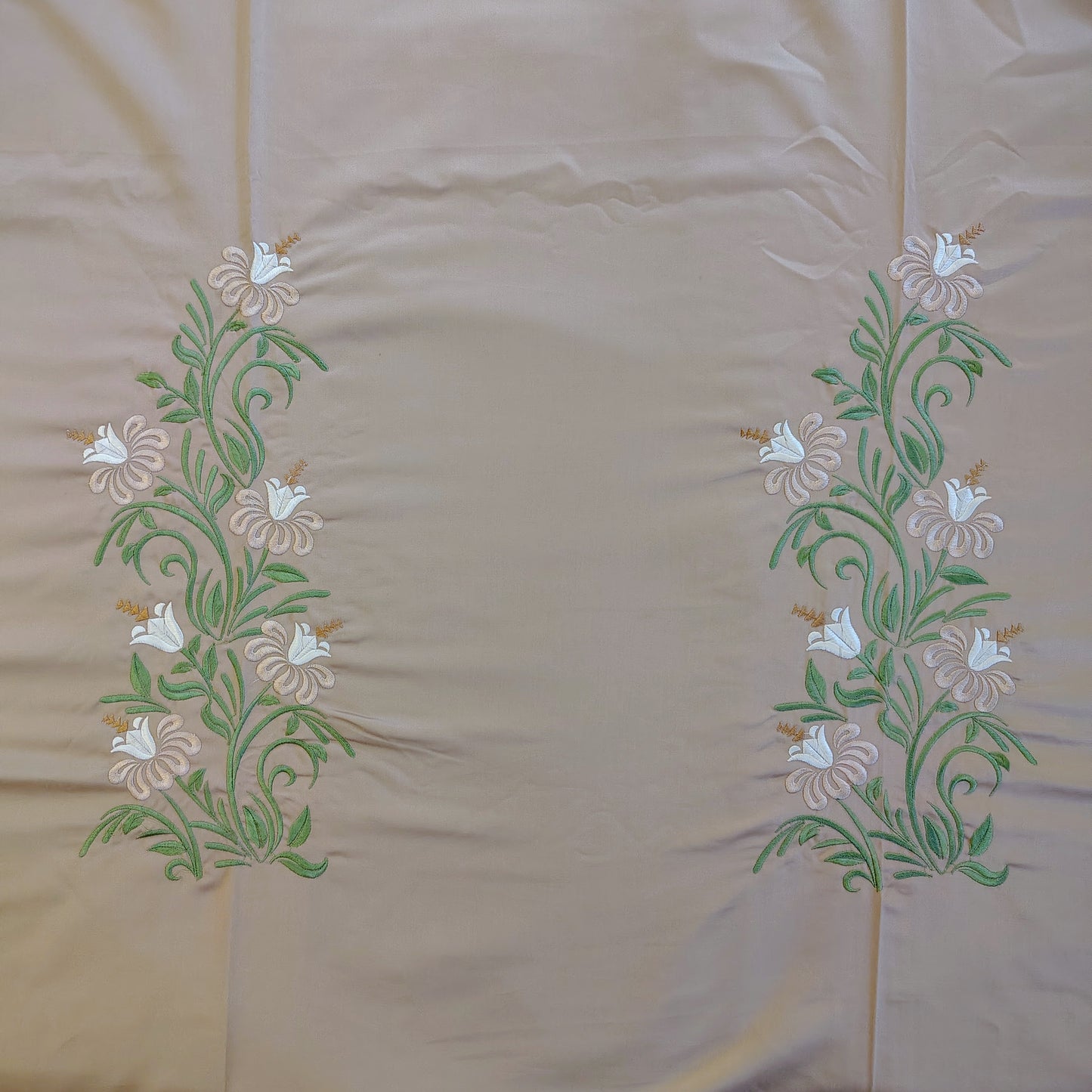 Beige Embroidery Bedsheet