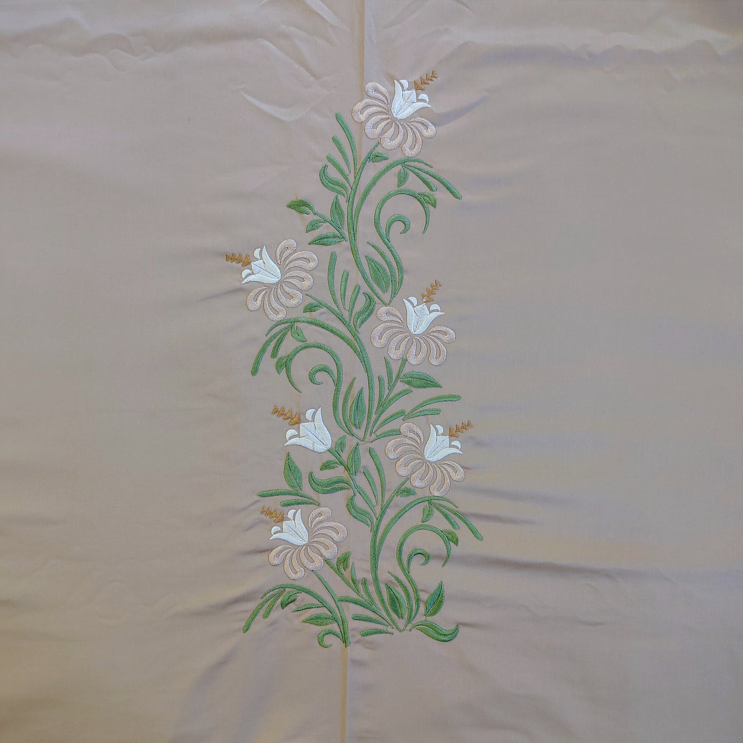 Beige Embroidery Bedsheet