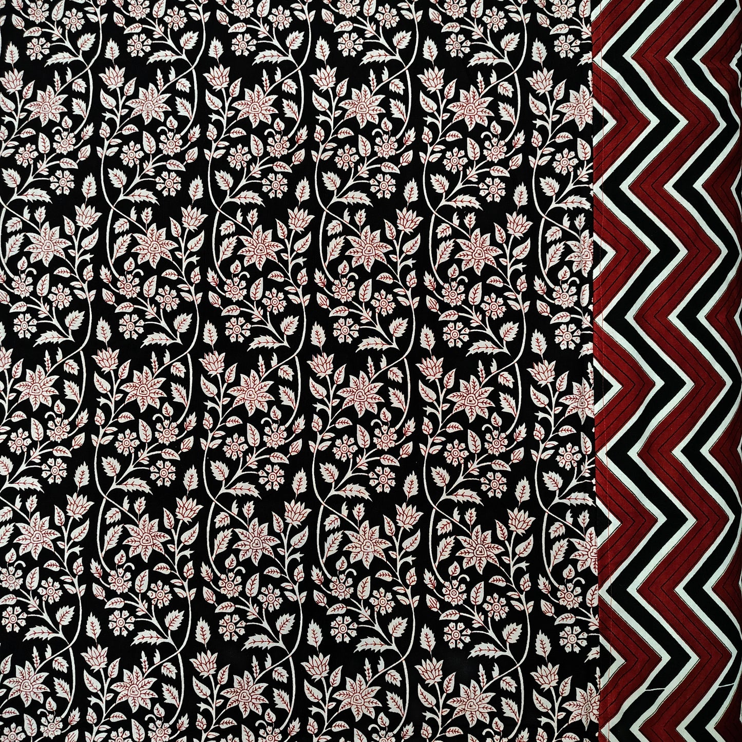 Maroon Ajrak Bedsheet