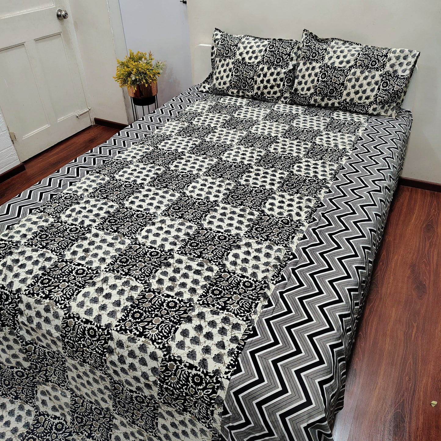 Black Ajrak Bedsheet