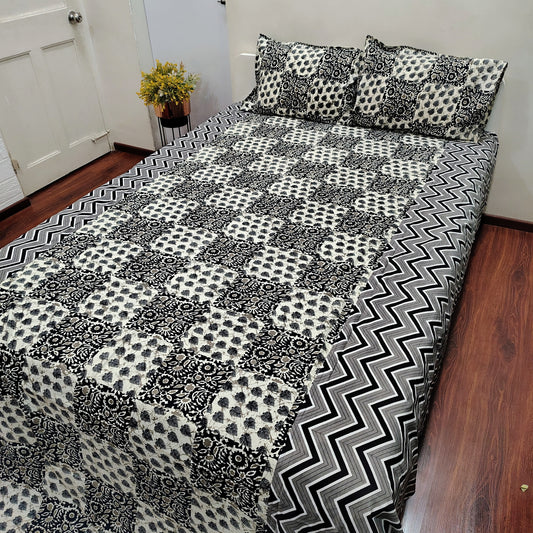 Black Ajrak Bedsheet