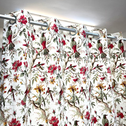 Anokhi Red Floral Print Bedsheet