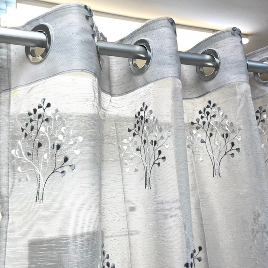 Floral Printed Sheer Curtain