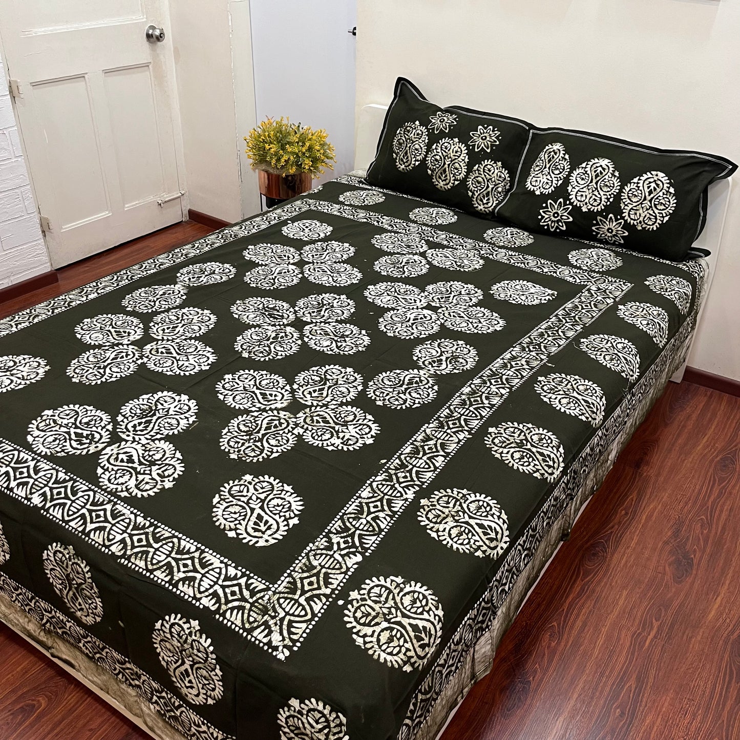 Batik Olive Green Bedsheet