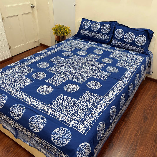 Batik Blue Bedsheet