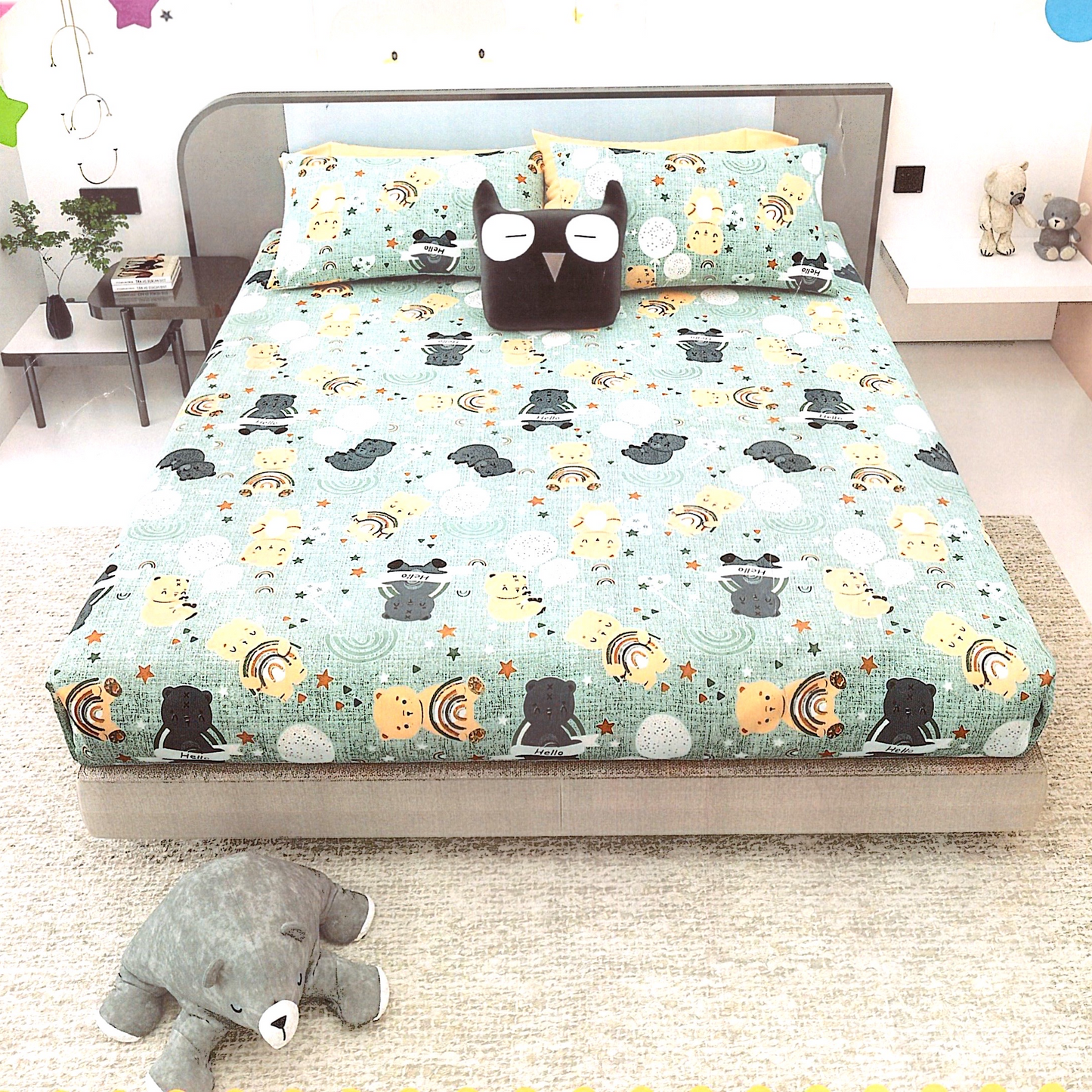 Printed Teddy Bedsheet