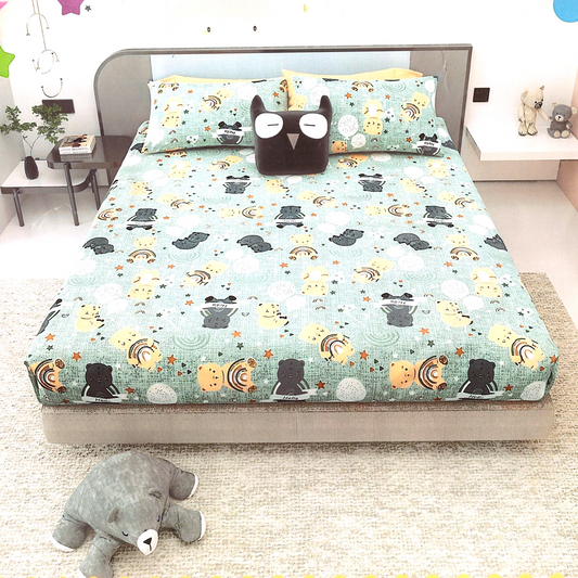 Printed Teddy Bedsheet