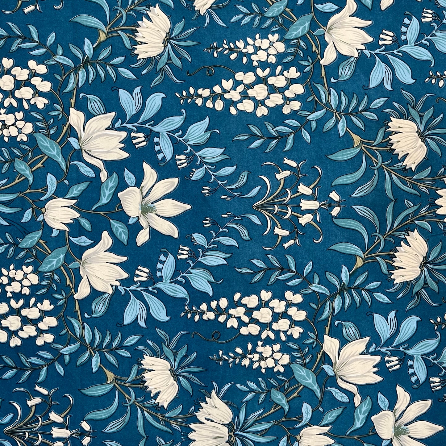 Blue Floral Print Bedsheet