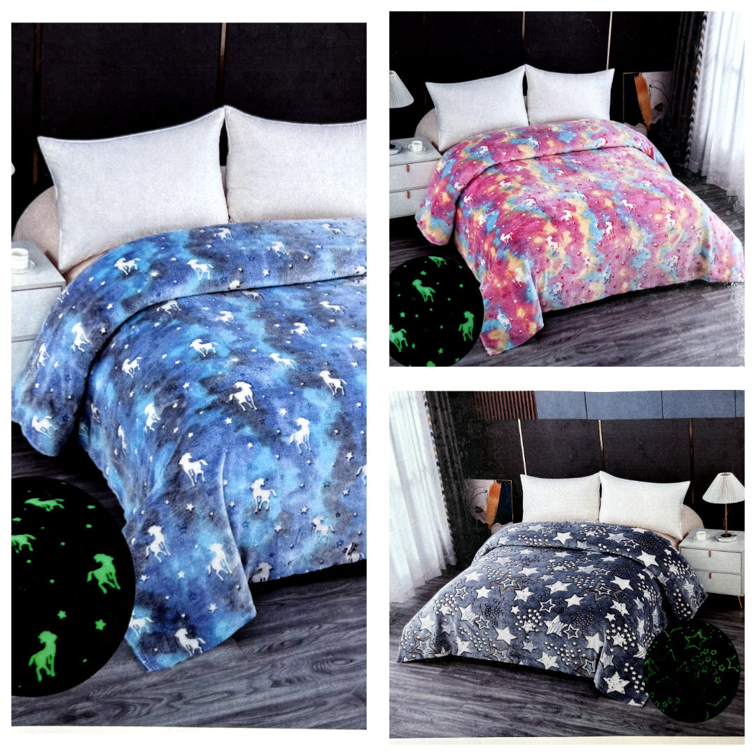 GLOW IN THE DARK BLANKET FOR KIDS