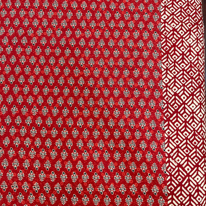 Timeless Crimson Red Ajrak Bedsheet