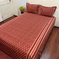 Timeless Ruby Red Ajrak Bedsheet