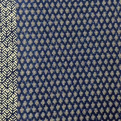 Timeless Berry Blue Ajrak Bedsheet