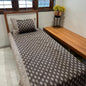 Timeless Gray Ajrak Bedsheet