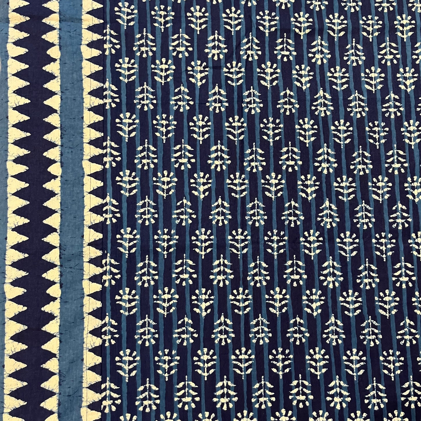 Timeless Denim Blue Ajrak Bedsheet