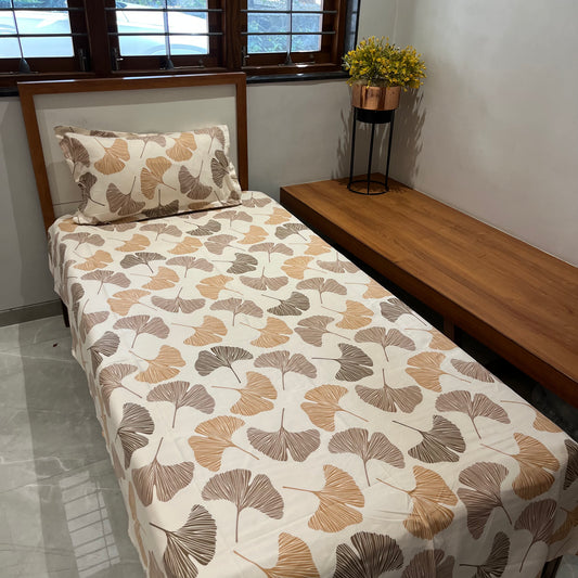 Glace Cotton Beige Bedsheet