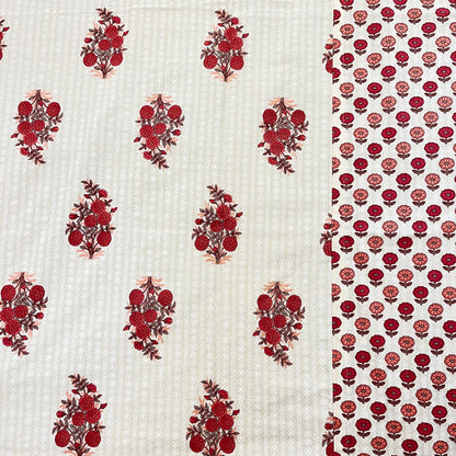 Timeless Marigold Print Ajrak Bedsheet