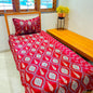 Timeless Red Pine Ajrak Bedsheet