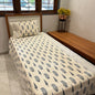 Timeless Gray Pine Ajrak Bedsheet