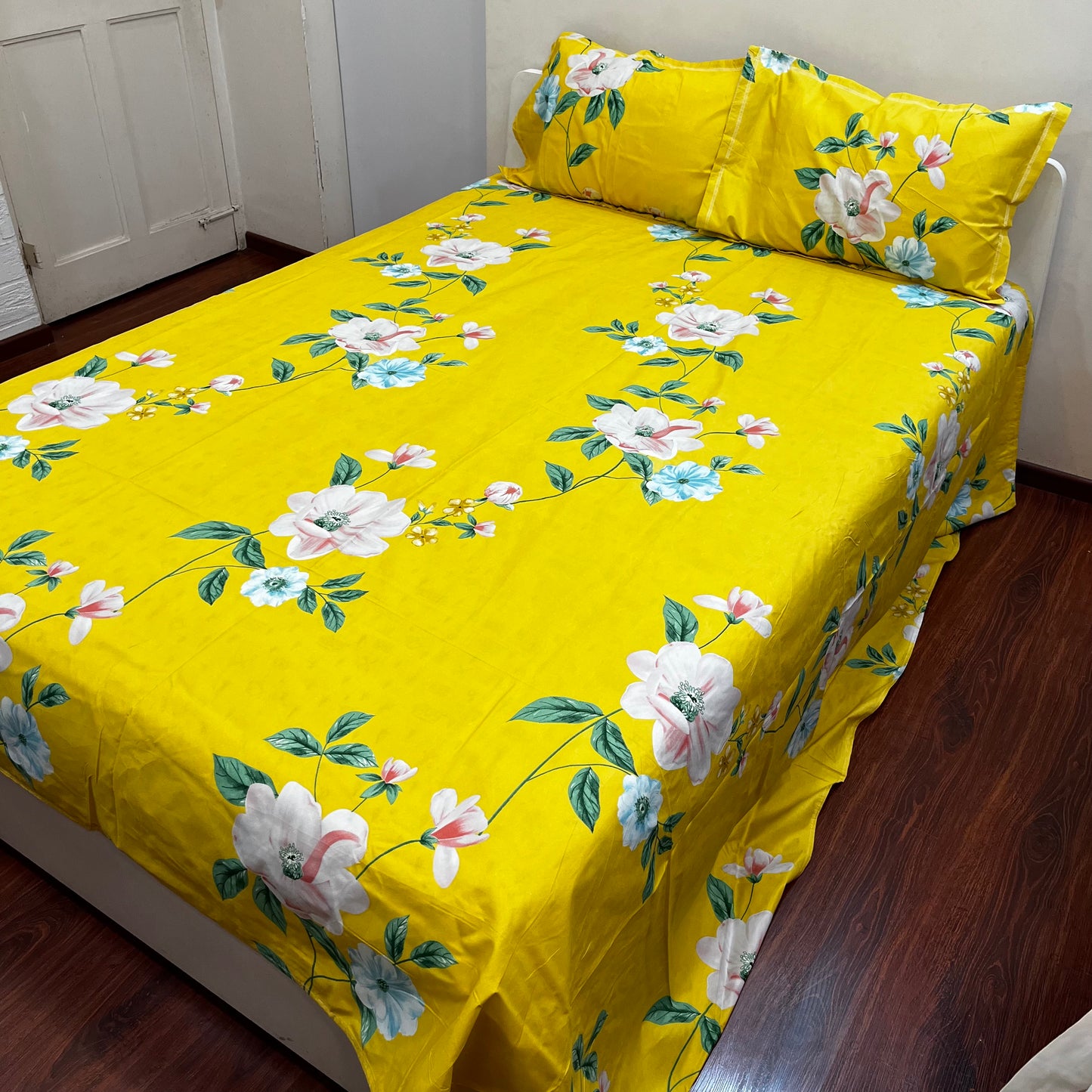 Floral Vibrant Printed Bedsheet