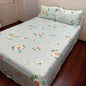 Blue Floral Printed Bedsheet