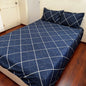 Blue Geometric Printed Bedsheet