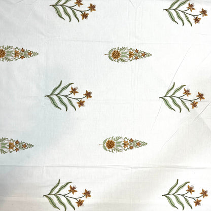 Artisanal Pine Block Print Bedsheet