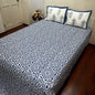 Artisanal Blue Geometric Block Print Bedsheet