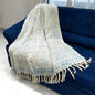 Effortless Sky Blue Jute Sofa Throw