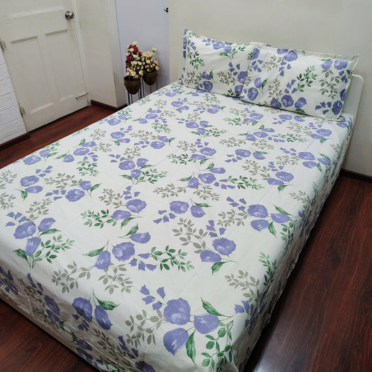 Purple Floral Bedsheet