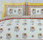 Brown Floral Printed Bedsheet