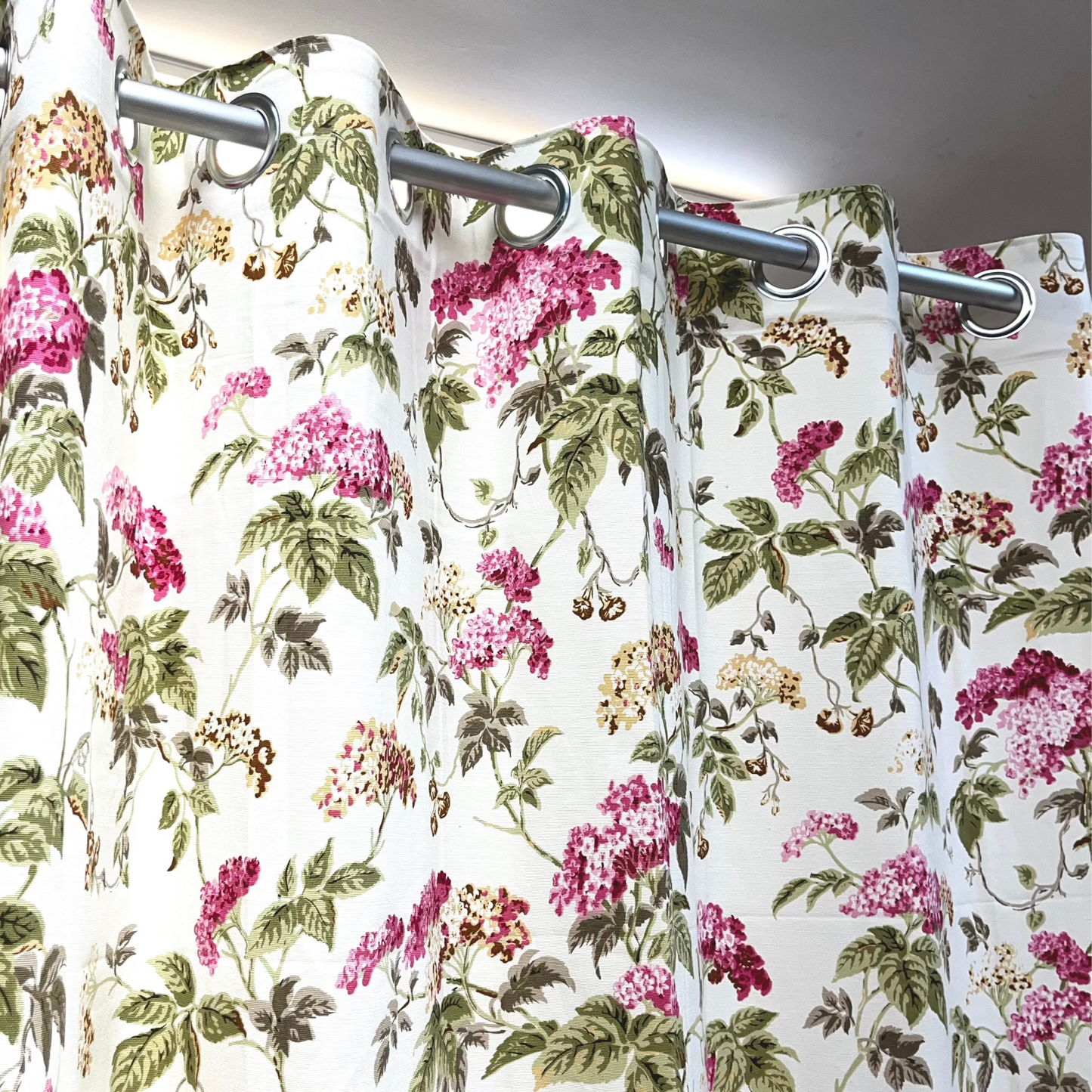 Anokhi Pink Floral Print Curtain