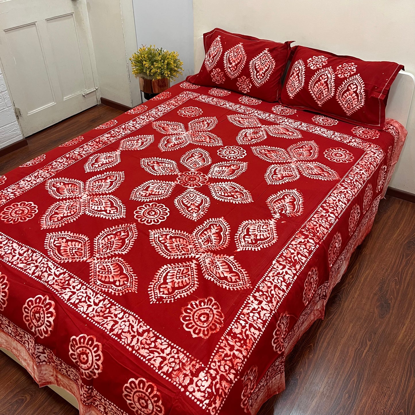 Batik Red Bedsheet