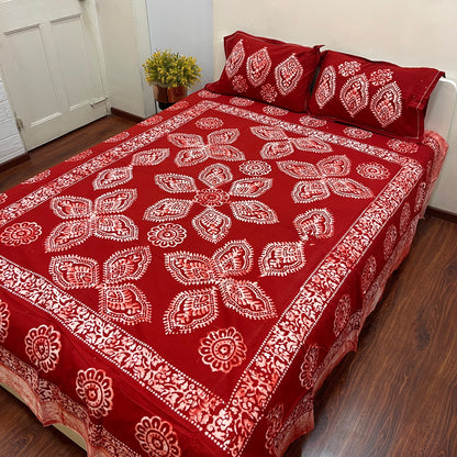 Batik Red Bedsheet